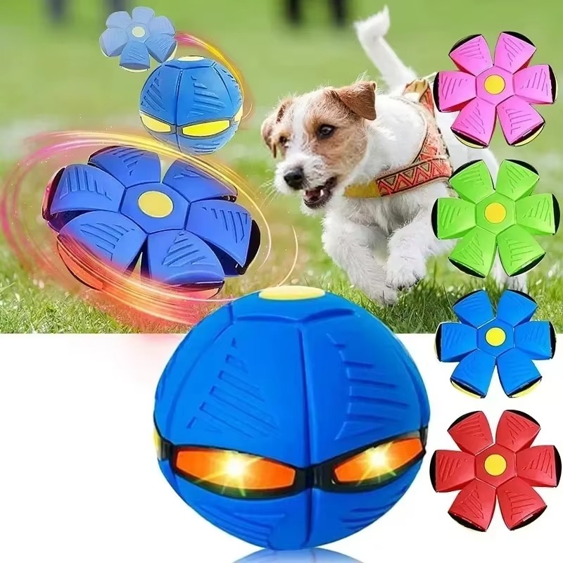 Dual-Shape-Flugball, der sich beim Aufprall von einer Scheibe in eine Kugel verwandelt