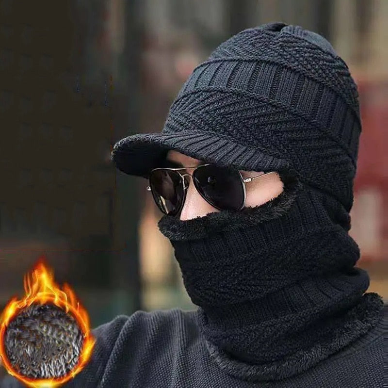 Conjunto de gorro y bufanda de punto para hombre y mujer: set a juego de gorro y bufanda acogedores para climas fríos