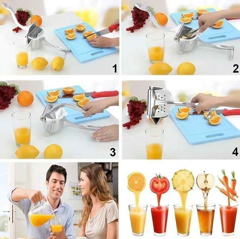 Manual Citrus Press – Portable Hand-Crank Juicer for Lemons, Limes, Oranges – Fresh Juice Extractor for Home, Travel & Outdoor Use