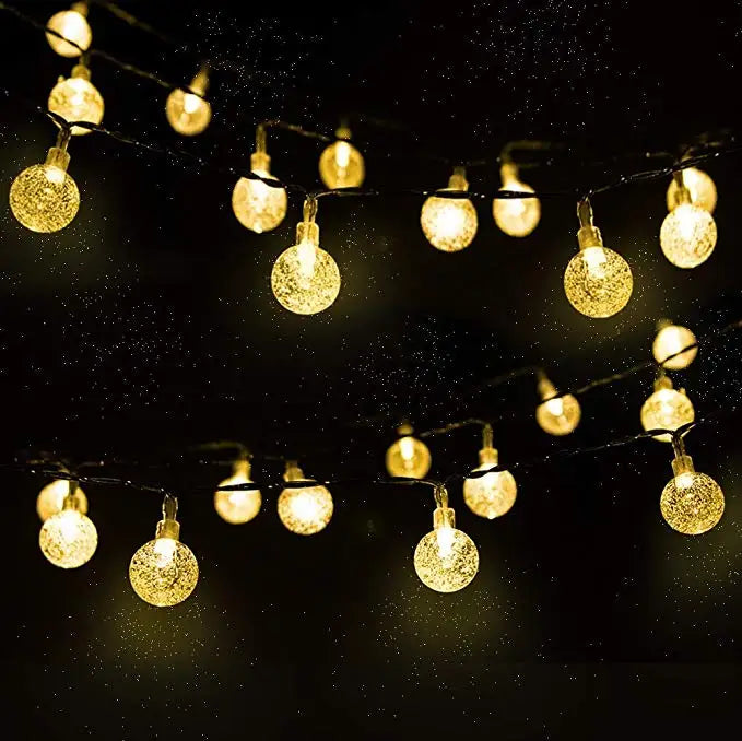 Outdoor LED-snoerverlichting op zonne-energie, waterdicht, decoratieve tuinverlichting, 9 meter voor terras, tuin, veranda, achtertuin, pad, landschapsaccent | Thomler