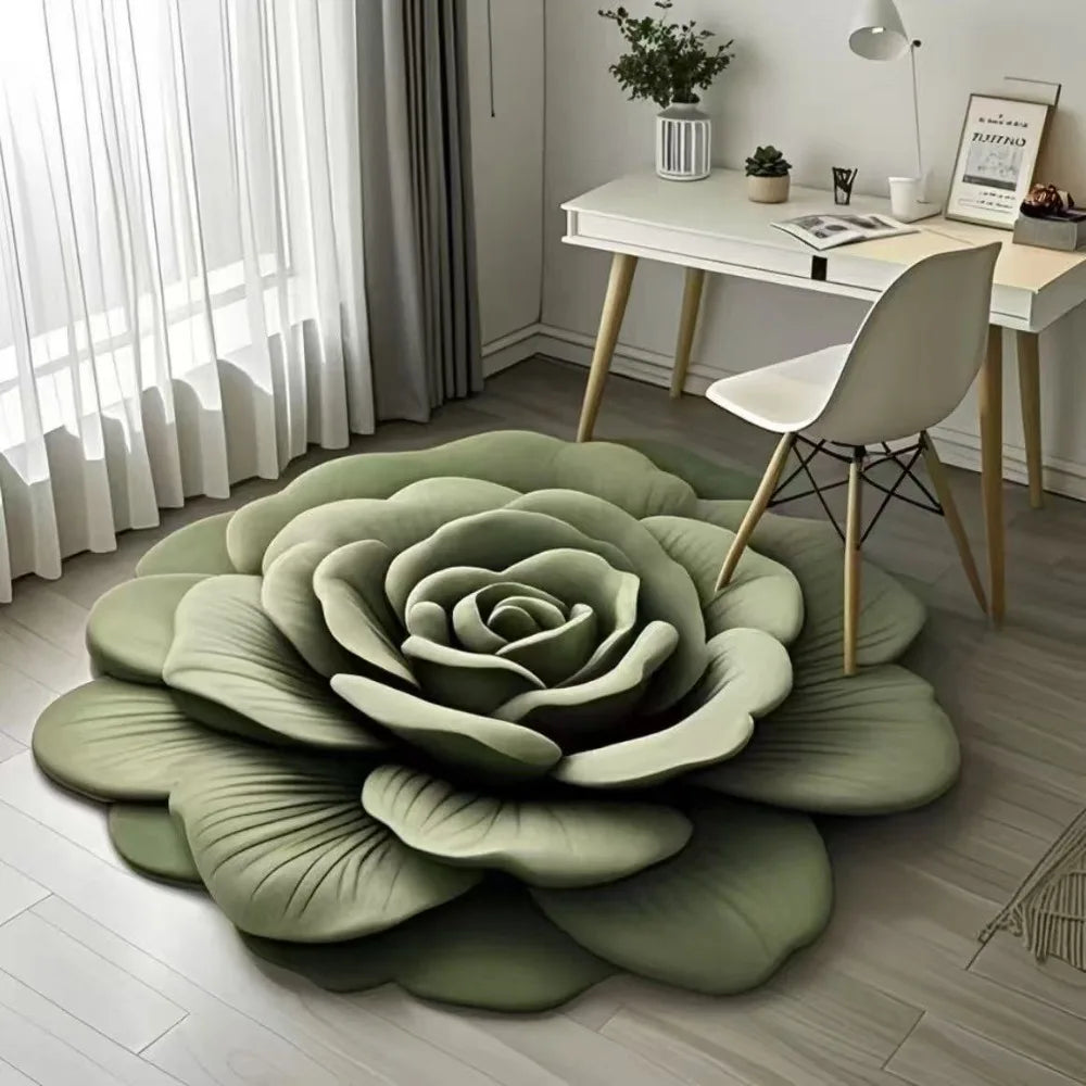 Rose Petal Bath Mat – Soft Microfiber Non-Slip Rug for Bathroom Decor, Machine Washable Floral Design for Shower, Bedroom, Entryway | Thomler