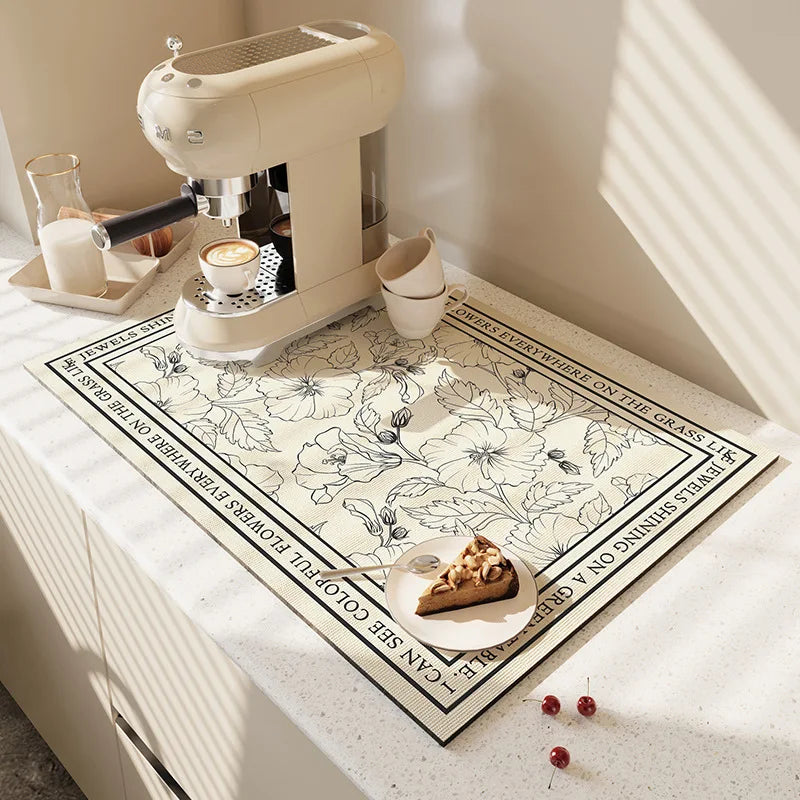 Sink Area Floor Runner 20×24 inch Green Microfiber Ultra-Absorbent Quick-Dry Anti-Slip Backing Machine Washable for Kitchen Dishwasher Cookt | Thomler
