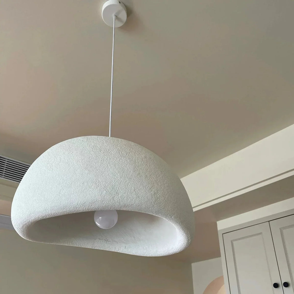 Ceiling Pendant Light Fixture Minimalist Japanese Design HDPE Glass Iron Hardwired for Dining Room Kitchen Island Living Room Bedroom Modern | Thomler