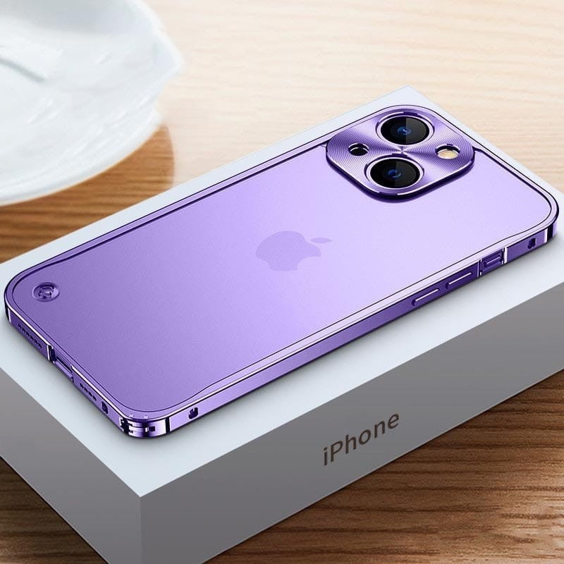iPhone-hoesje van aluminium van vliegtuigkwaliteit, nauwkeurig gefreesde snap-on bescherming voor Apple-smartphones, slanke en lichtgewicht metalen bumper-case
