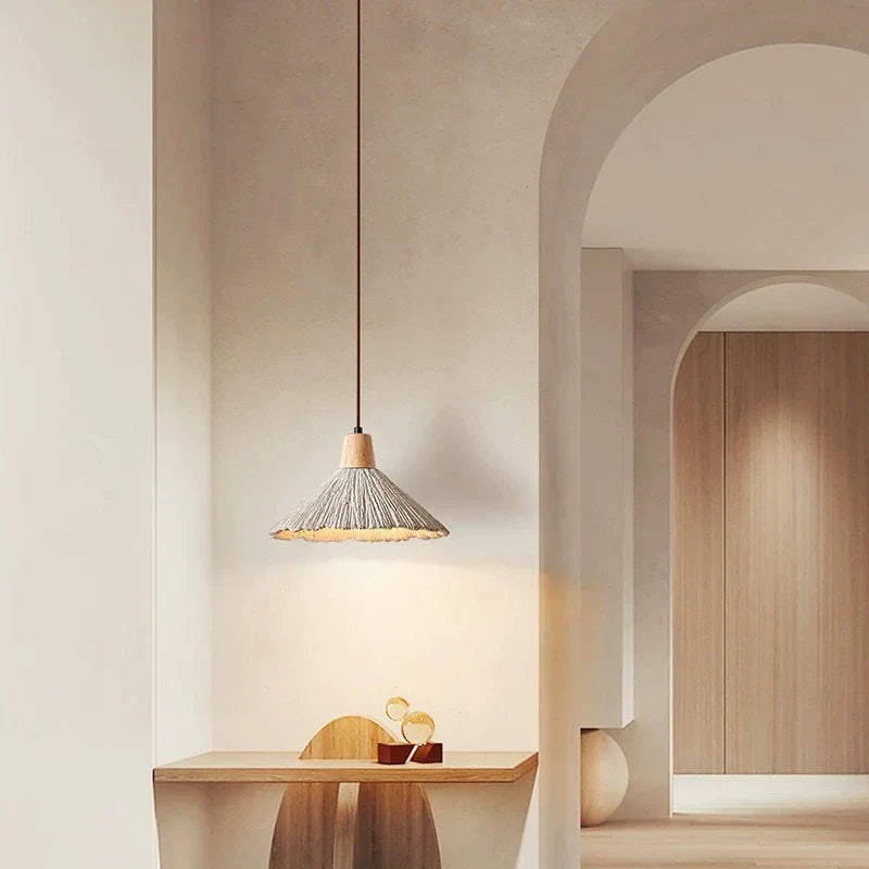 Crème-kleurige betonnen hanglamp 14 inch sculpturale keukeneiland pendellamp koepellamp bedraad moderne boerderij eetkamer plafondlamp | Thomler
