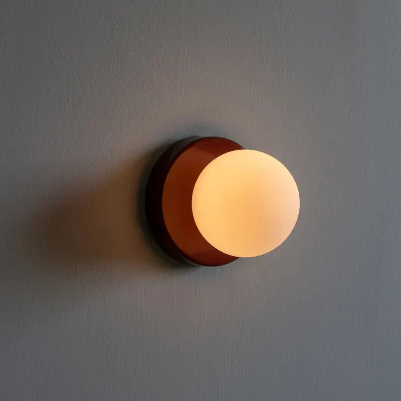 Compact Glass Sconce Light 3.9 in White Accent Fixture Bedside Hallway Nordic Minimalist G9 LED Downlight Indoor Mounted | Thomler
