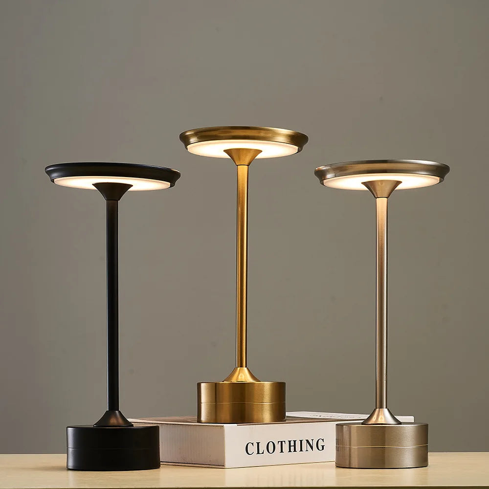 Rechargeable Cordless Table Lamp with Touch Control & 3 Brightness Levels for Bedroom Nightstand Desk Reading Living Room | Thomler