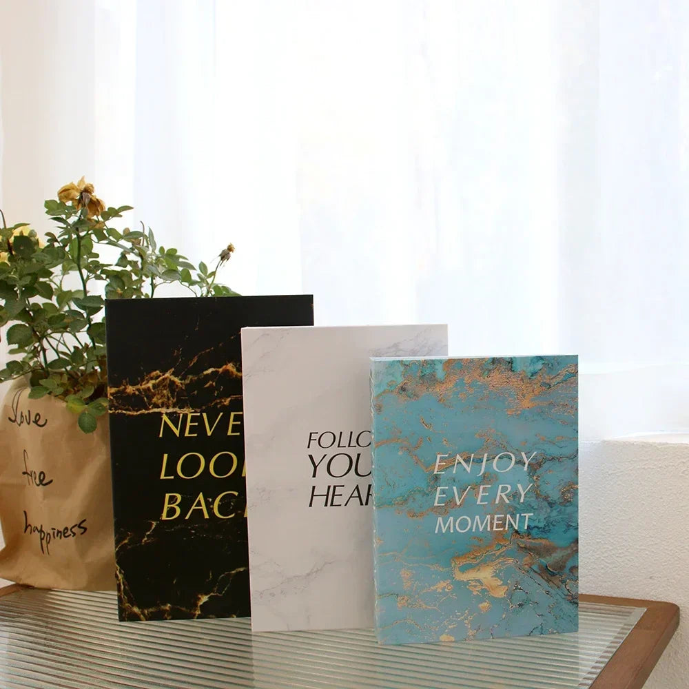 Hollow Cardboard Book Stack 3-Piece Display Set for Shelf Styling Coffee Table Accent Modern Home Interior Staging Props | Thomler