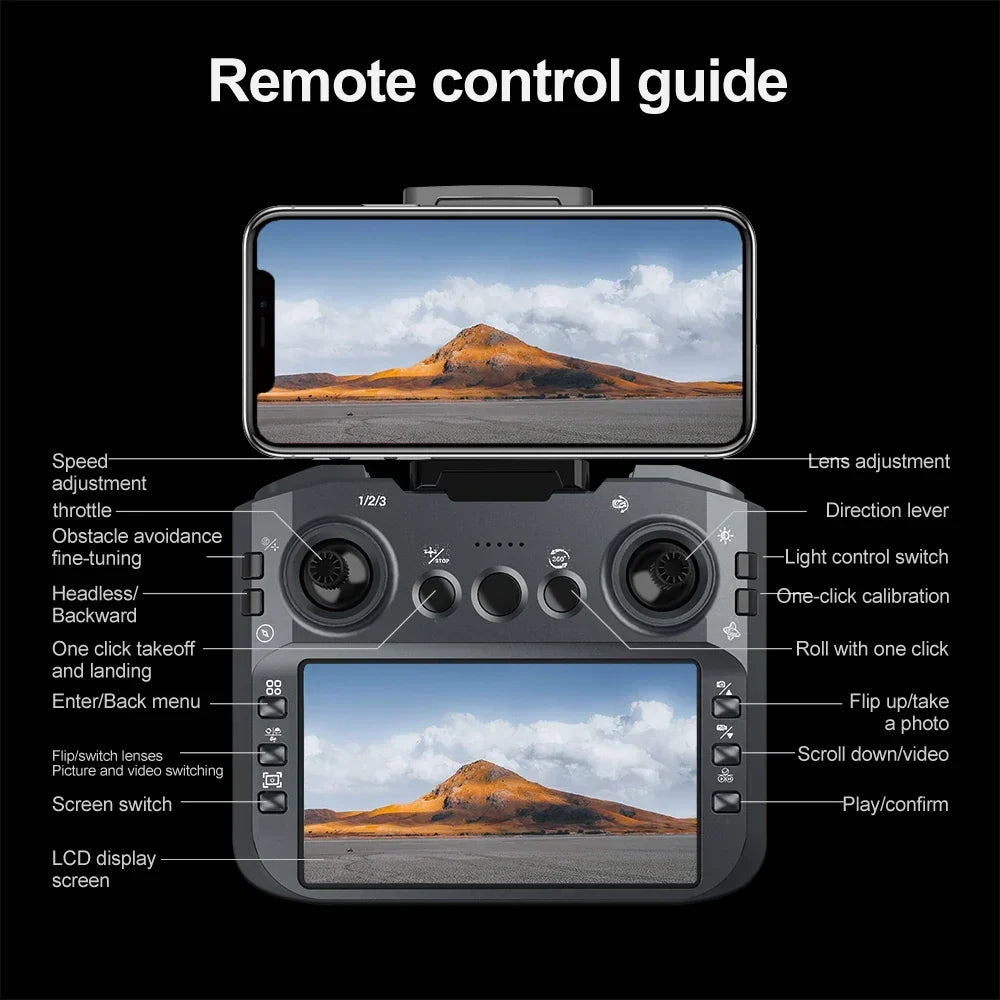 Foldable Camera Drone With Dual 4K Camera, Brushless Motor, FPV And 5G WiFi
