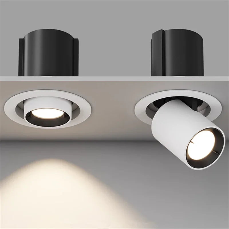 Flush Mount LED Downlight Cast Aluminum Dimmable Recessed Ceiling Fixture Adjustable Brightness Low Profile Modern Indoor Lighting for Kitch | Thomler