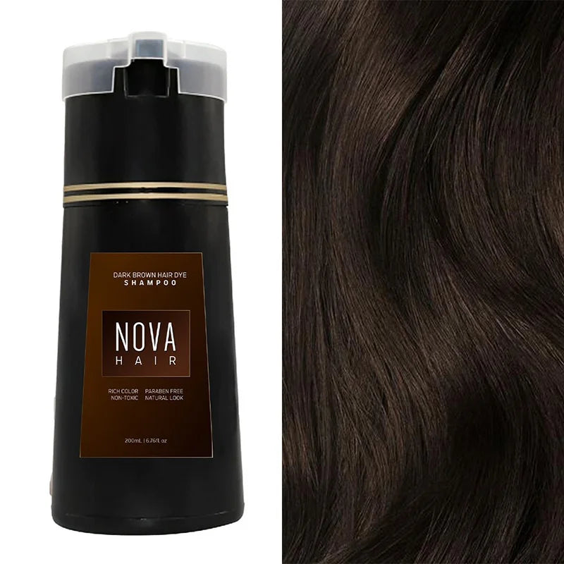 Hair Color Shampoo 6.8 fl oz – Vibrant Tones in One Step for All Hair Types, Easy Application No Mess | Thomler