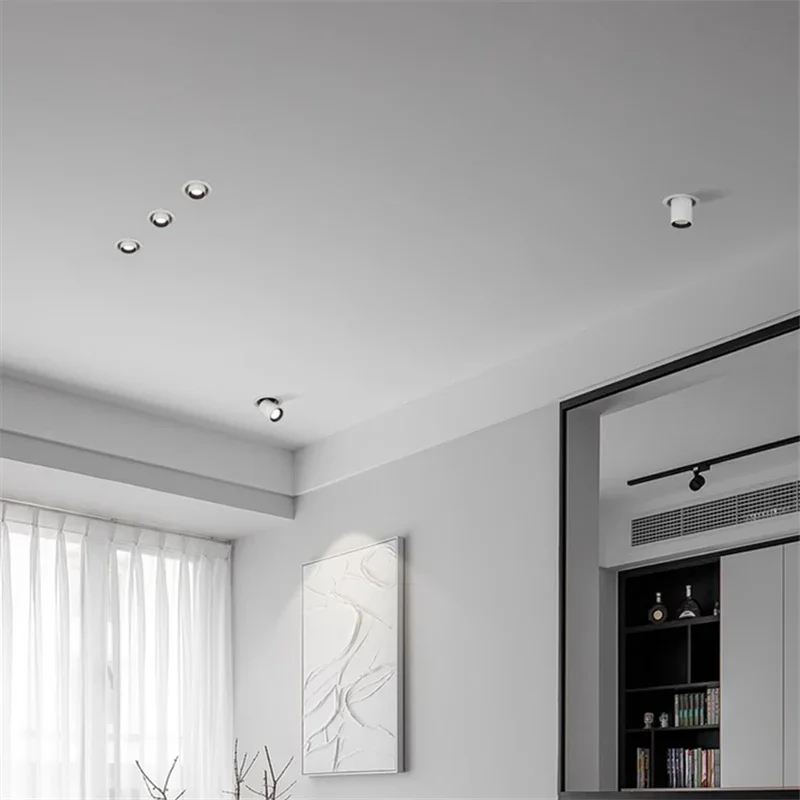 Flush Mount LED Downlight Cast Aluminum Dimmable Recessed Ceiling Fixture Adjustable Brightness Low Profile Modern Indoor Lighting for Kitch | Thomler