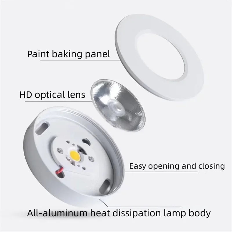 Flush Mount LED Downlight Ultra Slim Aluminum Anti-Glare for Kitchen Bathroom Bedroom Hallway 7W-20W Adjustable 3000K-6000K Modern Low Profi | Thomler