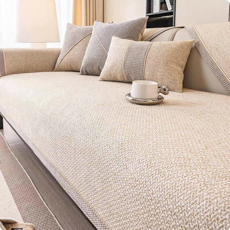 Quilted Non-Slip Sofa Cover with Latex Grip – Mix-and-Match Protection for Couch Seats, Backs & Arms