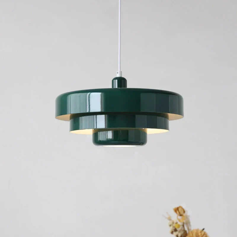 Mid-Century Koepel Hanglamp Oranje Groen Wit 1-Lamps Hangarmatuur Keukeneiland Eetkamer Woonkamer Moderne Retro Plafondlamp | Thomler