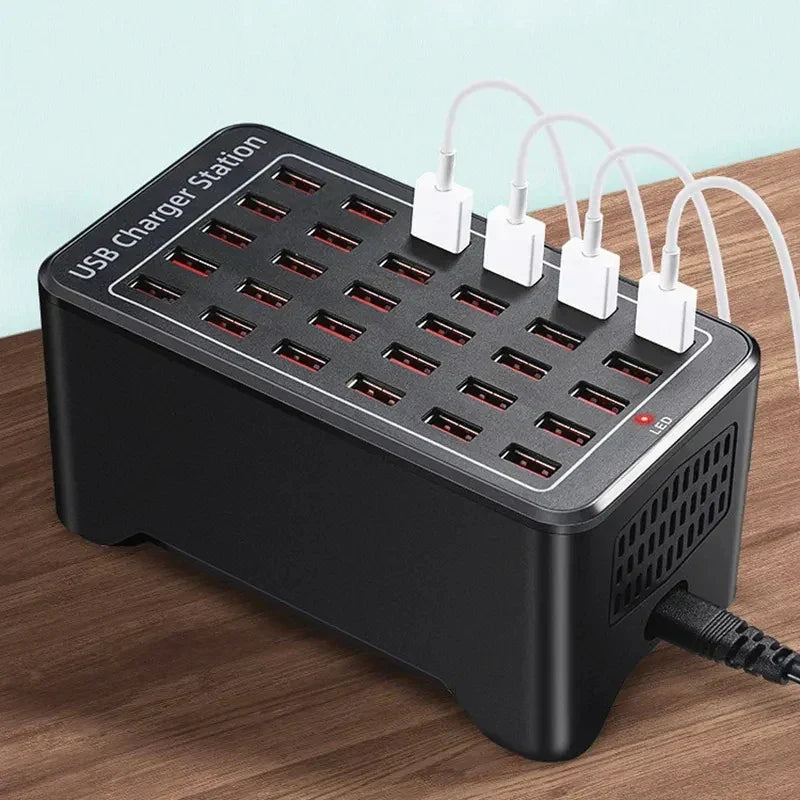 15-Port Desktop Power Hub 150W Multi-Device Charging Organizer for Phones Tablets Accessories Home Office | Thomler