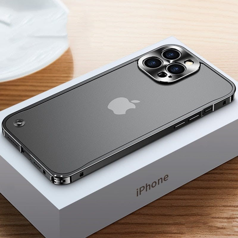 iPhone-hoesje van aluminium van vliegtuigkwaliteit, nauwkeurig gefreesde snap-on bescherming voor Apple-smartphones, slanke en lichtgewicht metalen bumper-case
