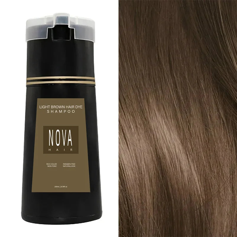 Hair Color Shampoo 6.8 fl oz – Vibrant Tones in One Step for All Hair Types, Easy Application No Mess | Thomler