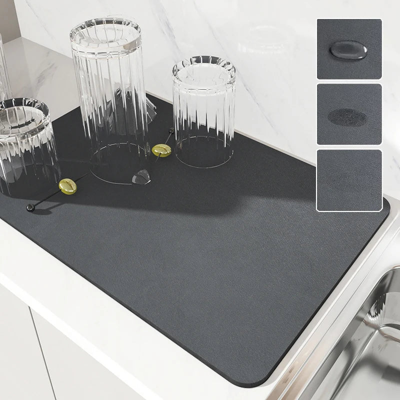Sink Area Floor Runner 20×24 inch Green Microfiber Ultra-Absorbent Quick-Dry Anti-Slip Backing Machine Washable for Kitchen Dishwasher Cookt | Thomler