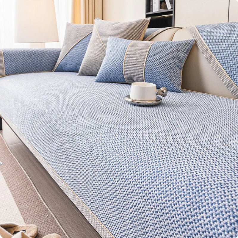 Protector acolchado para muebles de 28 x 59 pulgadas, funda de mezcla de algodón antideslizante para asientos de sofá, reposabrazos y respaldos, apto para mascotas, seccionales y sofás de dos plazas