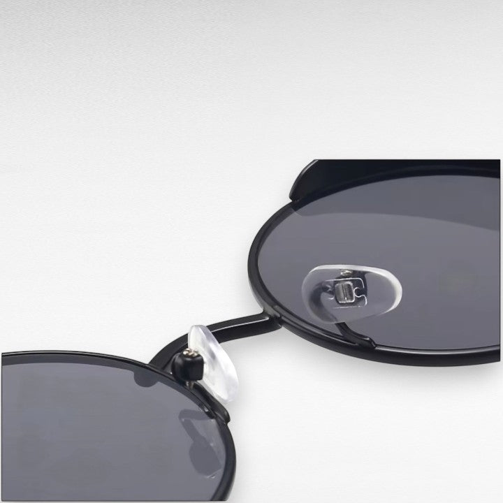 Vintage Round Sunglasses Polarized UV400 Protection Metal Frame Gothic Industrial Design for Men Women Everyday Outdoor | Thomler