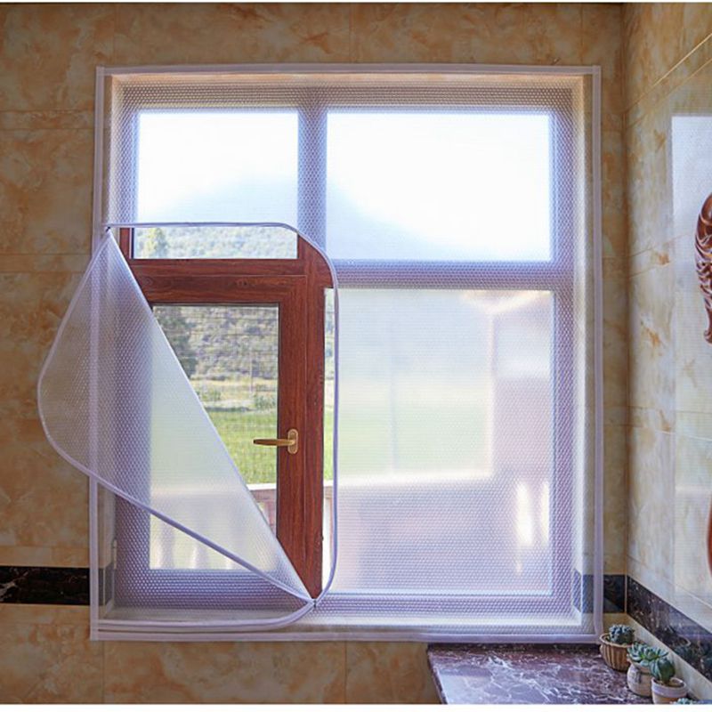 Insulating Window Film Kit – Dual-Layer Thermal Draft Stopper with Adhesive Zipper