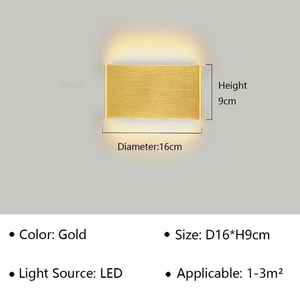 Contemporary LED Wall Light Fixture – Minimalist Design for Bedroom, Hallway & Bathroom