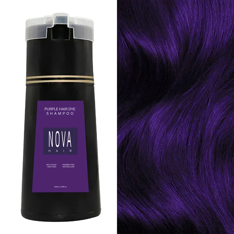 Hair Color Shampoo 6.8 fl oz – Vibrant Tones in One Step for All Hair Types, Easy Application No Mess | Thomler