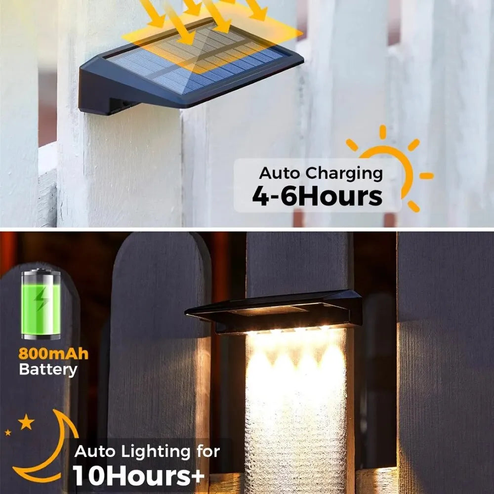 Outdoor Garden Pathway Lights Solar Powered 2-Pack with Dusk-to-Dawn Sensor Waterproof IP44 Dimmable LED Landscape Accent Lighting for Patio | Thomler