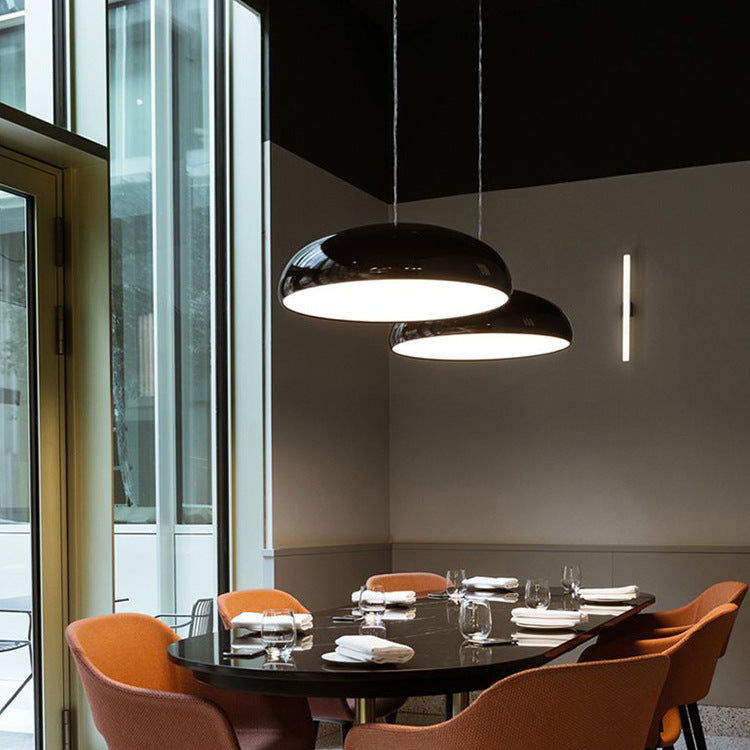 Adjustable Height Metal LED Ceiling Fixture for Dining Room & Kitchen Island | Modern Sculptural Overhead Lighting for Table & Counter | Ind | Thomler