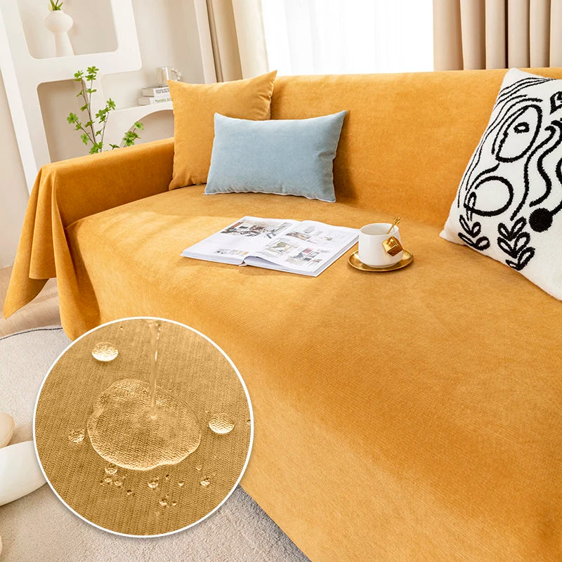 Funda elástica resistente al agua para sofá con borlas: manta multiusos para sofá y cama