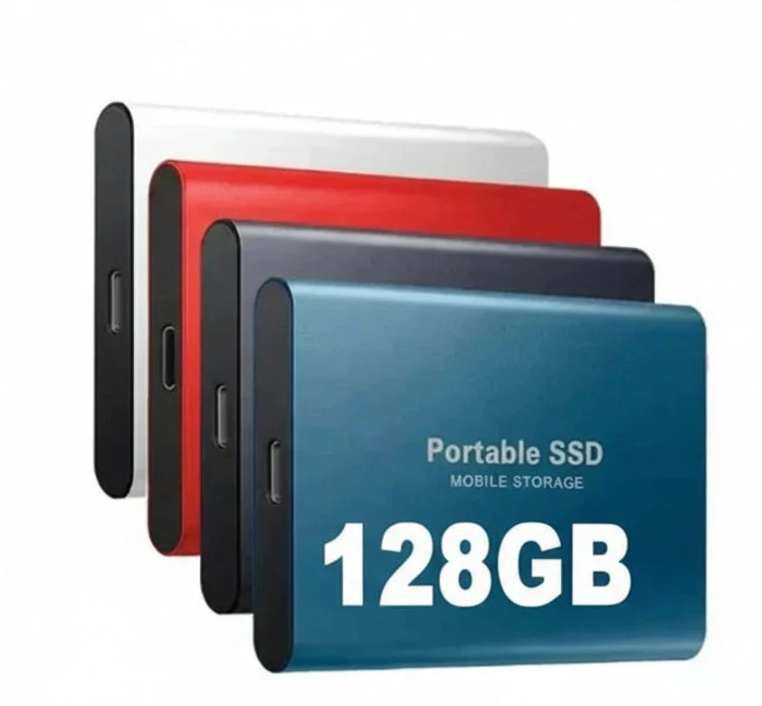 128GB Draagbare Solid State Drive USB-C High-Speed Externe Opslag Aluminium Schokbestendig voor PC Mac Android Spelcomputers 4K Video Back-up