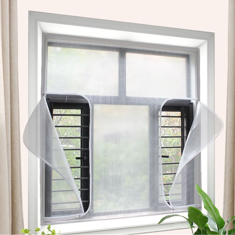 Insulating Window Film Kit – Dual-Layer Thermal Draft Stopper with Adhesive Zipper