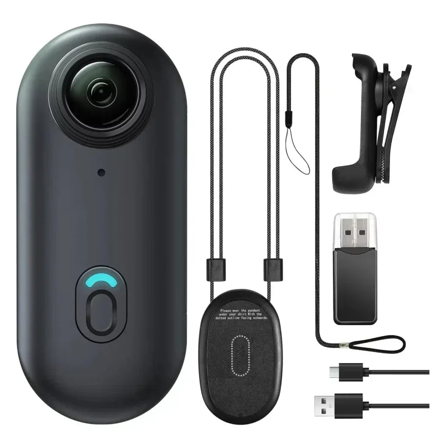 Compact 4K Action Camera with WiFi, Waterproof Housing, Magnetic Clip & 360° Rotating Mount for POV Recording | Thomler