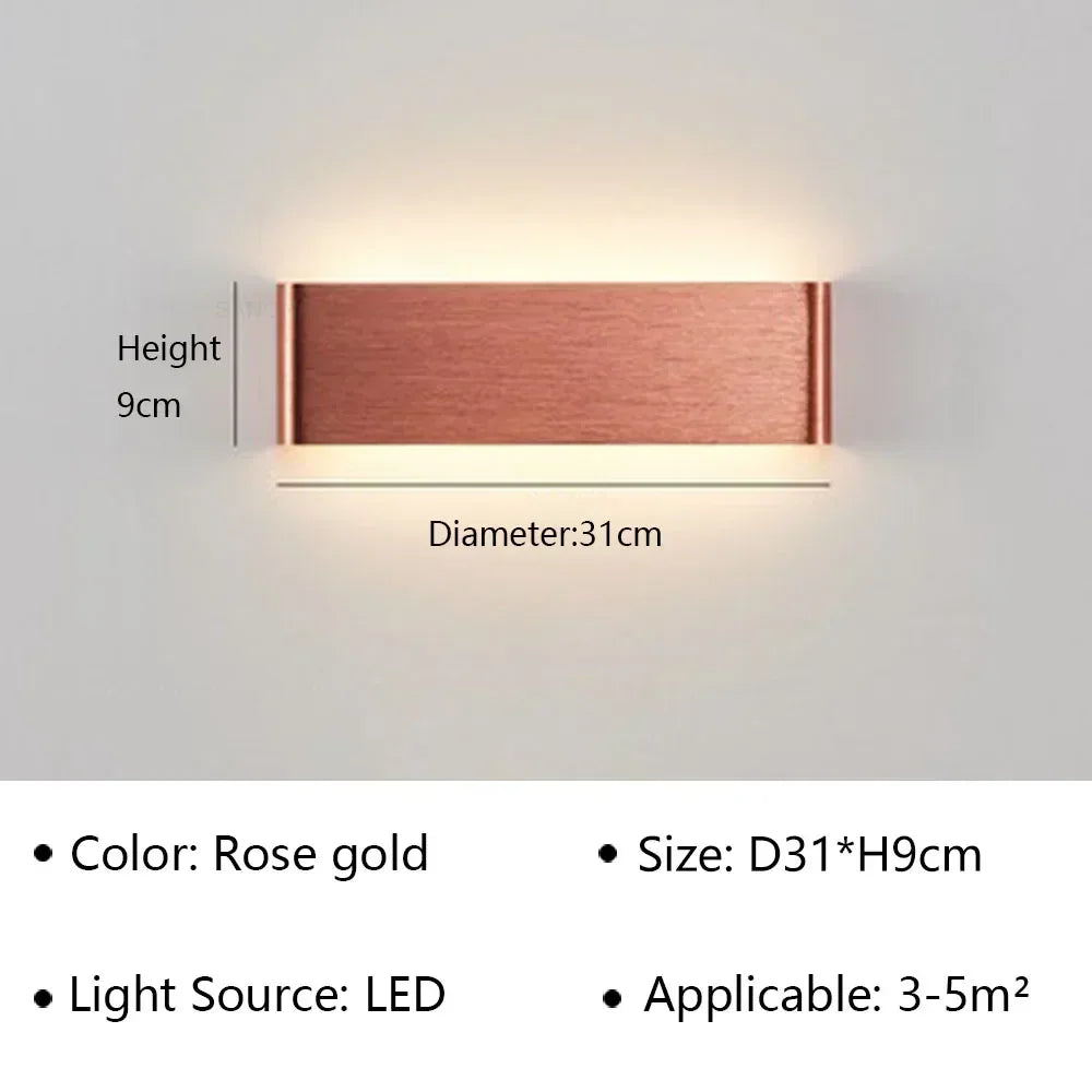Contemporary LED Wall Light Fixture – Minimalist Design for Bedroom, Hallway & Bathroom