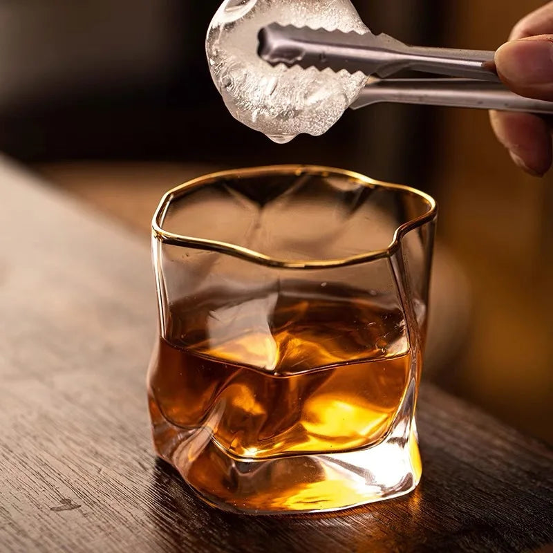 Sculpted Spirit Tumbler 2er-Set für Bourbon, Scotch, Whisky, Cocktails, Hausbar, Glaswaren-Geschenk | Thomler