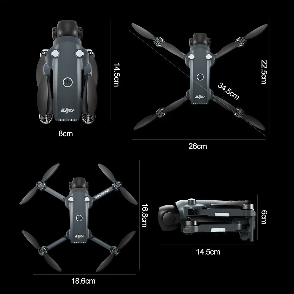 Foldable Camera Drone With Dual 4K Camera, Brushless Motor, FPV And 5G WiFi