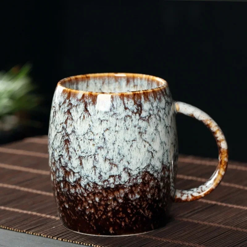 Handcrafted Stoneware Coffee Mug 4-Inch for Morning Coffee Tea Hot Cocoa Kitchen Drinkware Dishwasher-Safe Ergonomic Handle Home Office Brea | Thomler