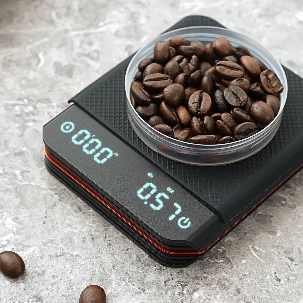 Digital Kitchen Scale with Built-In Timer for Espresso Coffee Brewing Precision Weighing 0.1g to 70.5oz Rechargeable USB-C Barista Tool Home | Thomler