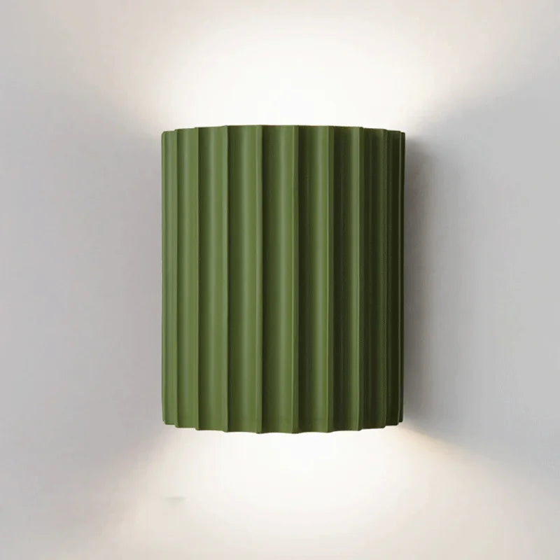 Textured Resin Sconce with Bidirectional Glow 5.5 in × 3.1 in × 6.5 in Fixture for Entryway Corridor Lounge Soft Indirect Accent Lighting Ma | Thomler