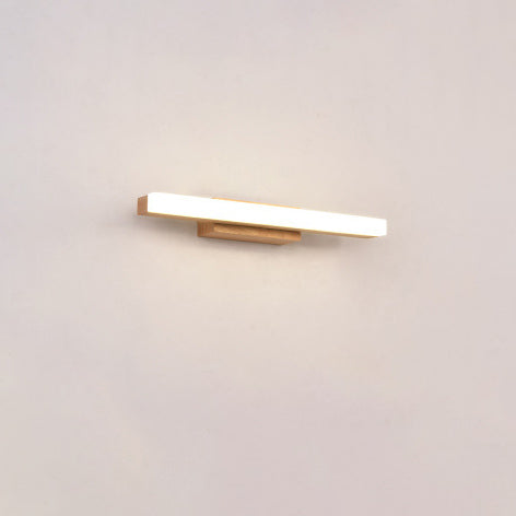 Lineare LED-Wandleuchte 16 W, 81 cm, Holz & Acryl für Badezimmer, Schlafzimmer, Flur, Heimbüro, Arbeits- & Umgebungsbeleuchtung, moderne festverdrahtete Leuchte, flaches Profil | Thomler