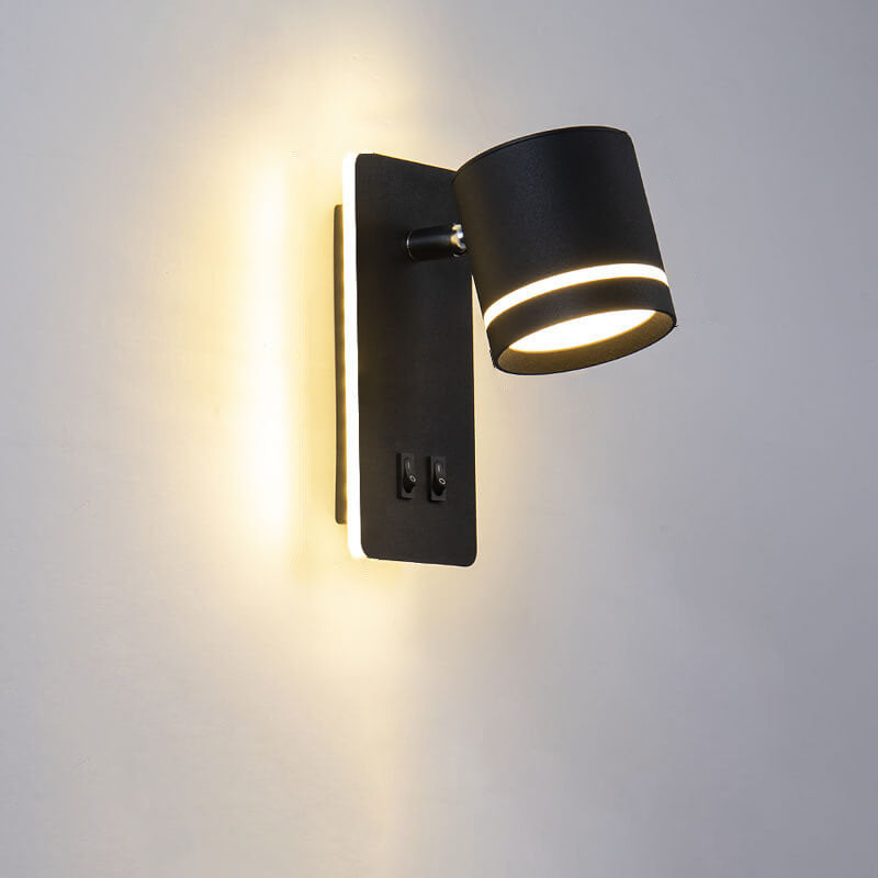LED Wall Sconce Iron 7.5 inch Hardwired 15W Bedroom Hallway Living Room Modern Indoor Fixture White Black 110-120V Ambient Light | Thomler