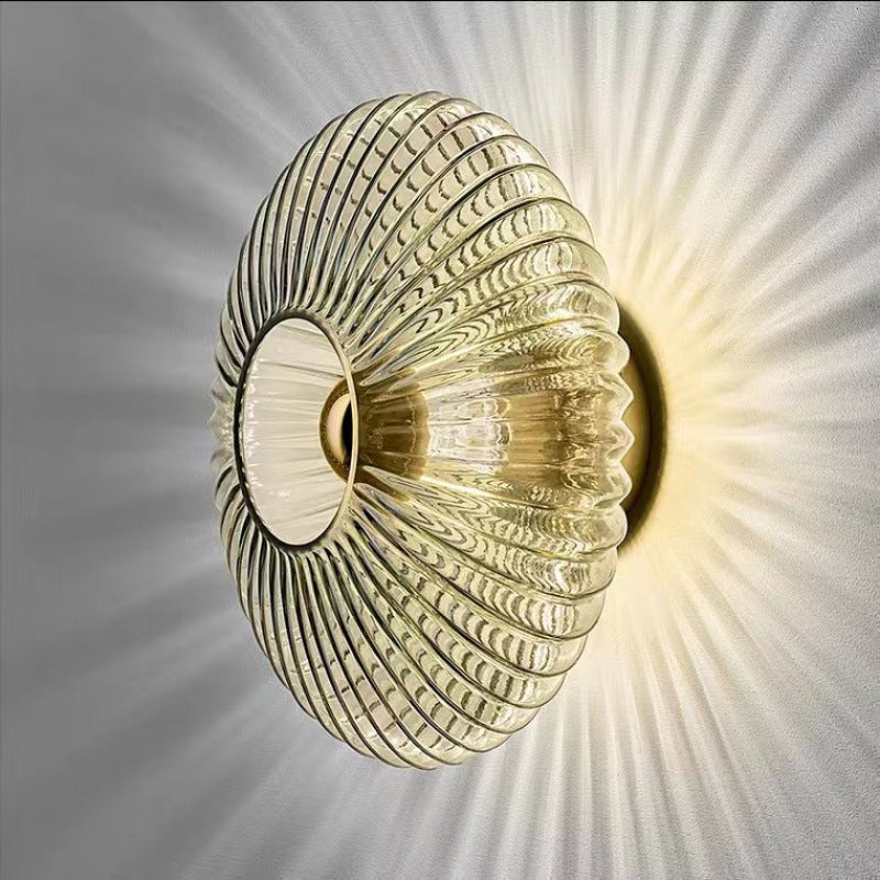 Glazen wandlamp 9,5 inch bedraad modern armatuur E26-fitting sfeerverlichting voor slaapkamer hal eetkamer rookgrijs mat optie | Thomler