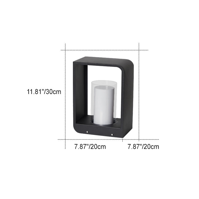 Exterior Aluminum LED Sconce Black 12-Inch Wall Mount for Pathway Fence Garden Entry Waterproof Solar or Hardwired 3-Temp | Thomler