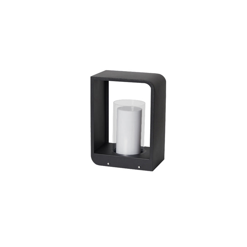 Exterior Aluminum LED Sconce Black 12-Inch Wall Mount for Pathway Fence Garden Entry Waterproof Solar or Hardwired 3-Temp | Thomler