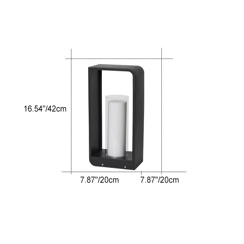 Exterior Aluminum LED Sconce Black 12-Inch Wall Mount for Pathway Fence Garden Entry Waterproof Solar or Hardwired 3-Temp | Thomler