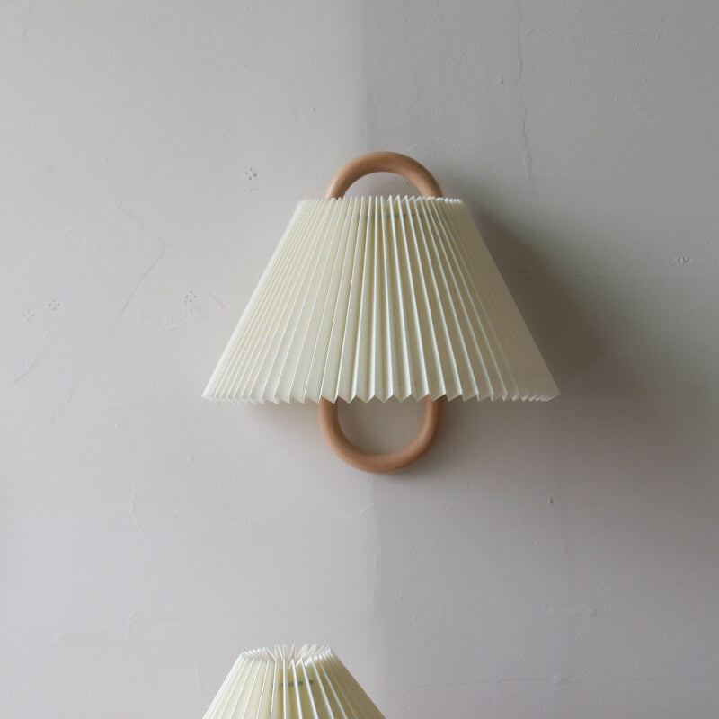 Sconce Light Fixture Wooden Frame Cloth Shade E12 Socket Flexible Install for Bedroom Living Room Hallway Apartment Home | Thomler