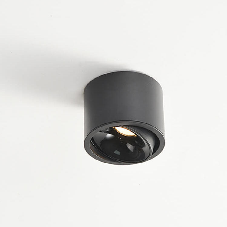 Low-Profile Aluminum LED Ceiling Fixture 3.7 Inch Round 12W Contemporary Overhead Lighting Hallway