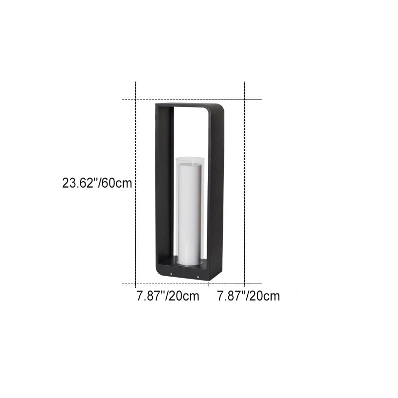 Exterior Aluminum LED Sconce Black 12-Inch Wall Mount for Pathway Fence Garden Entry Waterproof Solar or Hardwired 3-Temp | Thomler