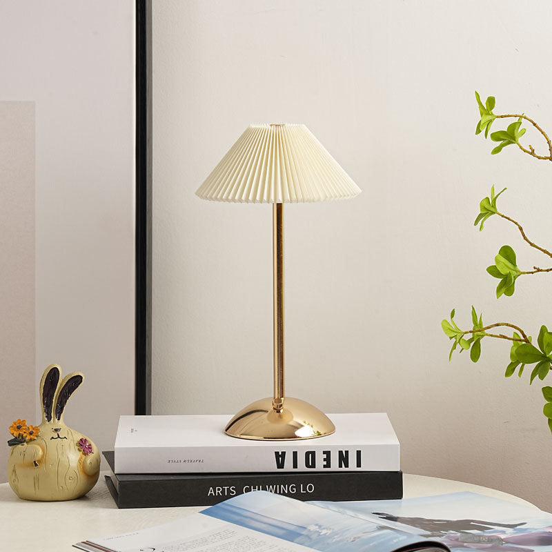 USB Powered Desk Lamp with Fabric Shade – 11.7 Inch Iron Light for Nightstand, Office & Bedroom – E14 Base, Multiple Finishes | Thomler